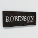 Family Name Black Metal Rust Wall Art
