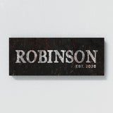Family Name Black Metal Rust Wall Art