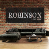 Family Name Black Metal Rust Wall Art