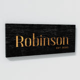 Family Name Black Wood Wall Art
