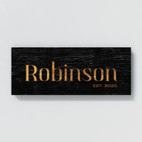 Family Name Black Wood Wall Art
