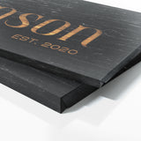 Family Name Black Wood Wall Art