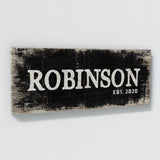 Family Name Black Wood Grunge Wall Art