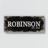 Family Name Black Wood Grunge Wall Art