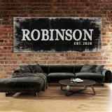 Family Name Black Wood Grunge Wall Art