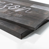 Family Name Darker Wood Wall Art