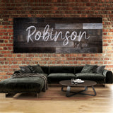 Family Name Darker Wood Wall Art