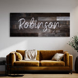Family Name Darker Wood Wall Art