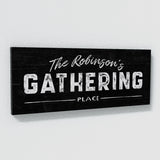 Family Name Gathering Black Wall Art