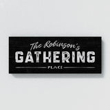 Family Name Gathering Black Wall Art