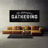 Family Name Gathering Black Wall Art