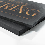 Family Name Gathering Black Wood Wall Art