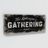 Family Name Gathering Black Wood Grung Wall Art