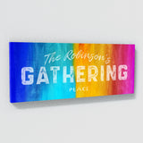 Family Name Gathering Colorful Wall Art