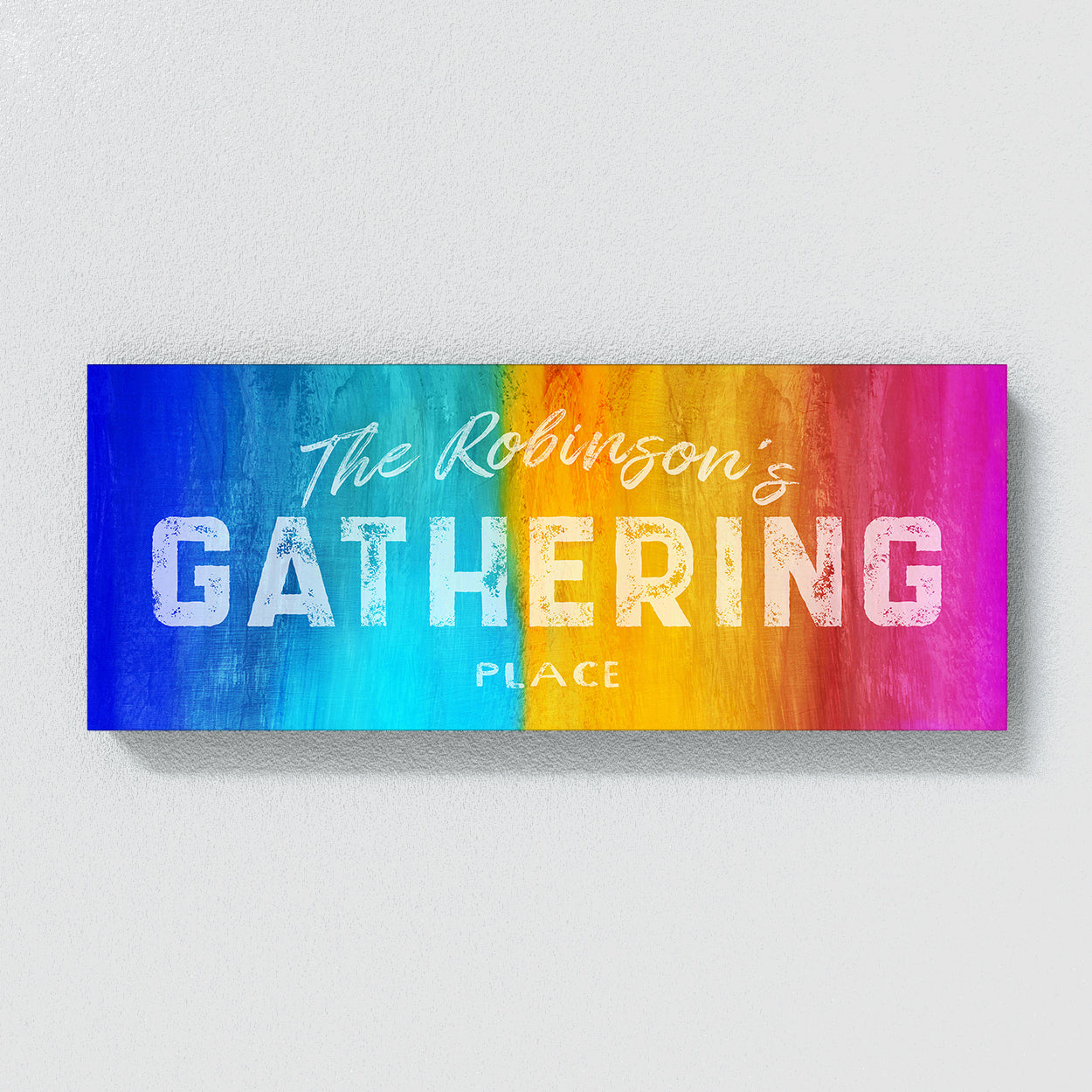 Family Name Gathering Colorful Wall Art