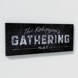 Family Name Gathering Concrete Black Wall Art
