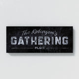 Family Name Gathering Concrete Black Wall Art
