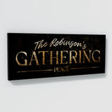Family Name Gathering Gold Wall Art