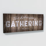 Family Name Gathering Grey Wooden Wall Art