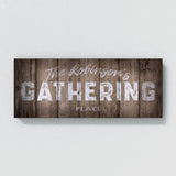 Family Name Gathering Grey Wooden Wall Art
