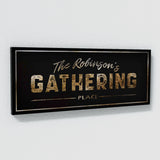 Family Name Gathering Luxury Gold Wall Art