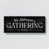 Family Name Gathering Marble Black Wall Art