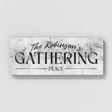 Family Name Gathering Marble White Wall Art
