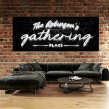 Family Name Gathering Neon Wall Art