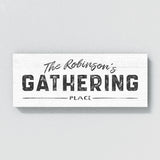Family Name Gathering White Wall Art