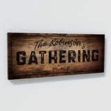 Family Name Gathering Wooden Black Wall Art