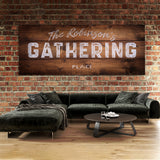 Family Name Gathering Wooden Plank Wall Art
