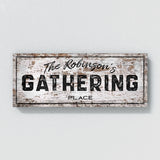 Family Name Gathering Wooden White Wall Art