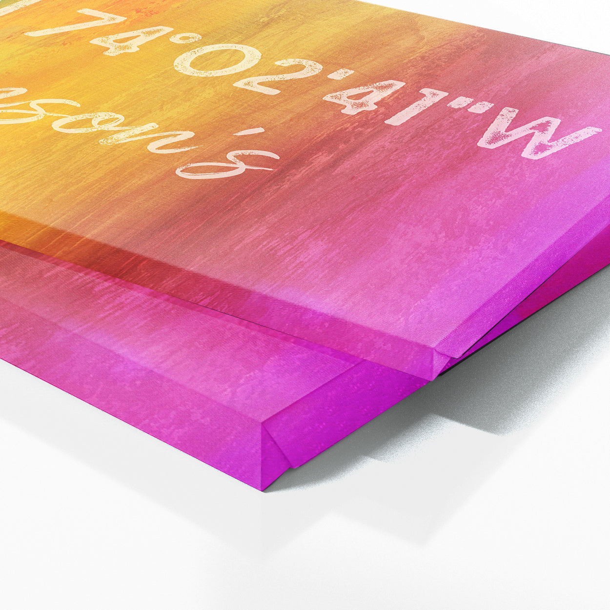 Family Name Gps Coordinates Colorful Wall Art