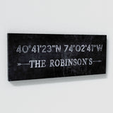 Family Name Gps Coordinates Concrete Wall Art