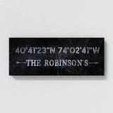 Family Name Gps Coordinates Concrete Wall Art