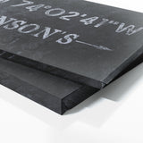 Family Name Gps Coordinates Concrete Wall Art