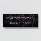 Family Name Gps Coordinates Concrete Wall Art