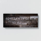 Family Name Gps Coordinates Darker Wall Art