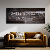 Family Name Gps Coordinates Darker Wall Art