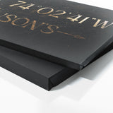 Family Name Gps Coordinates Gold Wall Art