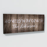 Family Name Gps Coordinates Grey Wall Art