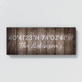 Family Name Gps Coordinates Grey Wall Art