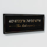 Family Name Gps Coordinates Luxury Wall Art