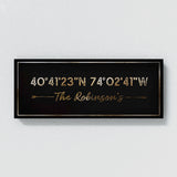 Family Name Gps Coordinates Luxury Wall Art