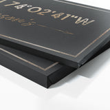 Family Name Gps Coordinates Luxury Wall Art