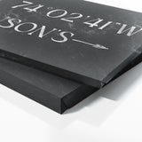 Family Name Gps Coordinates Marble Wall Art