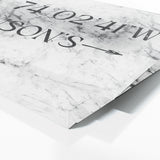 Family Name Gps Coordinates Marble Wall Art