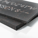 Family Name Gps Coordinates Metal Wall Art