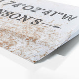 Family Name Gps Coordinates Metal Wall Art