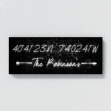 Family Name Gps Coordinates Neon Wall Art
